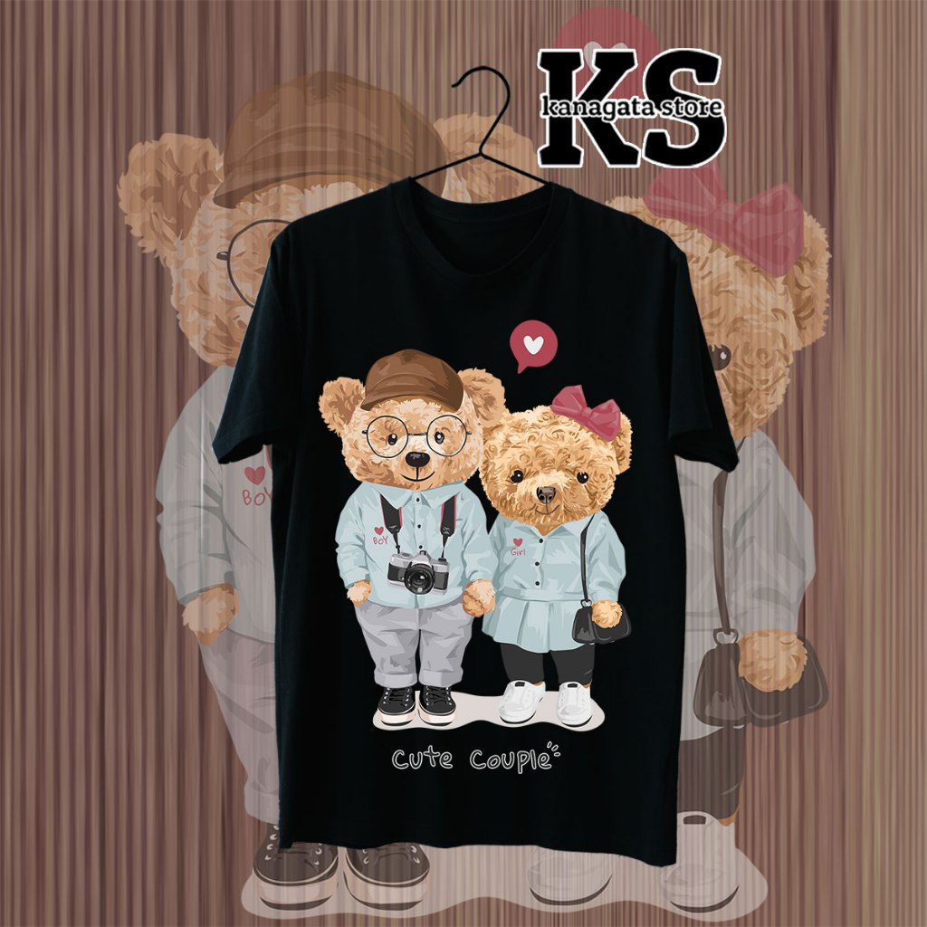 KANAGATA BAJU KAOS DISTRO PREMIUM BEAR OVERSIZE T-SHIRT UNISEX BEAR COLLECTION