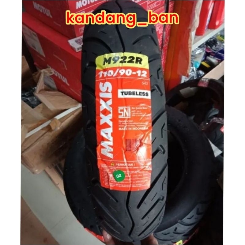 BAN TUBLES DONAT NEW SCOOPY MERK  MAXXIS M922R 110/90.12 UNTUK HONDA NEW SCOOPY, BAN BARU 100% ORIGI