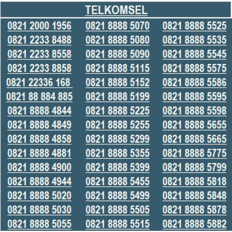 Nomor Cantik Telkomsel simpati 4G 5G 2233 8888 re24