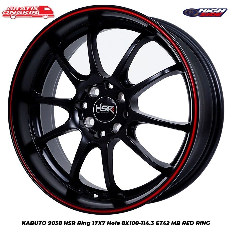 Velg Racing Hsr Kabuto Mobil Yaris, Jazz, Honda Freed, Mobilio, City New, Vios, Mirage Ring 17
