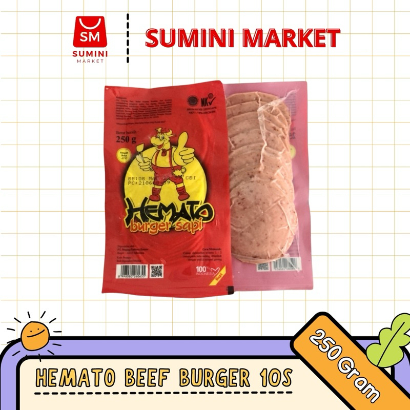 

Hemato Burger Sapi 10+1 Pcs (250gram)