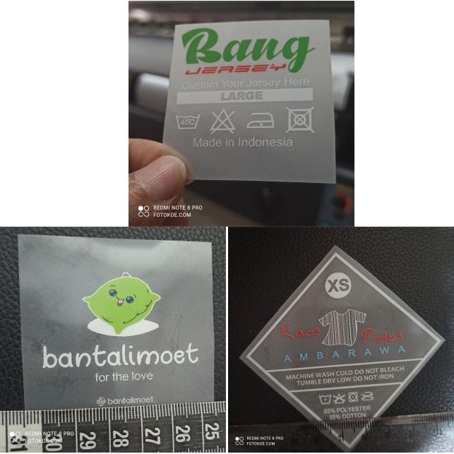 

Heat Transfer Label, Label Press, Label Baju Press, Neck Label, Label Kaos, Label Baju, Label Setrika