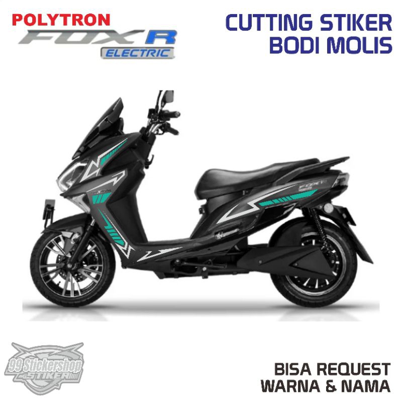 stiker bodi motor listrik Fox R Polytron