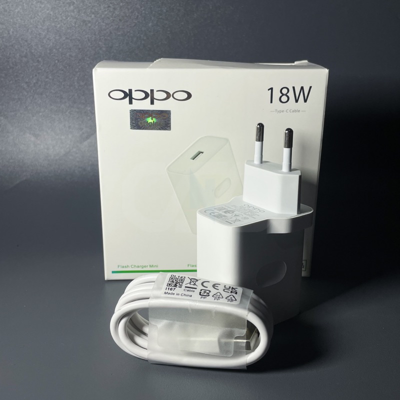 Charger Oppo 18Watt USB Type C USB Micro Fast Charging Original 100%