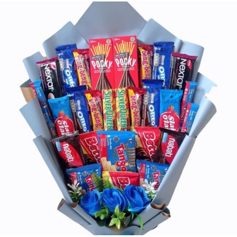 

Bucket Snack Bouquet Snack Hadiah Ulang Tahun Wisuda