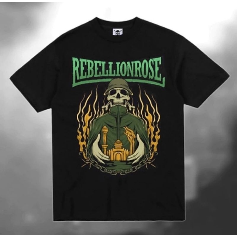 REBELLION ROSE OFFICIAL MERCHANDISE | TSHIRT REBELLION ROSE LIVE FLOWER CITY FESTIVAL BLACK