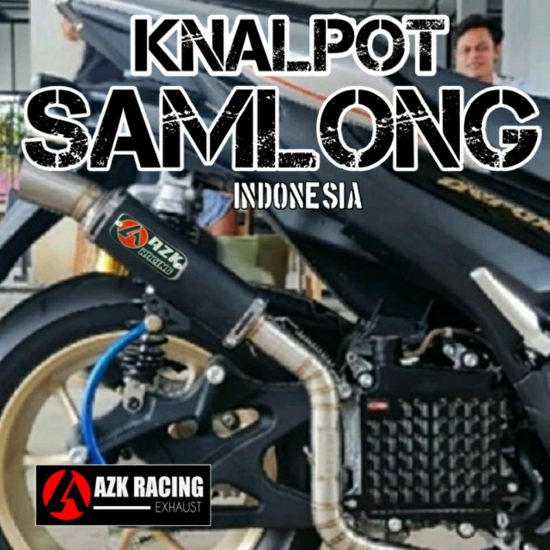 knalpot Samlong AEROX Old/new - Knalpot racing Aerox black coating