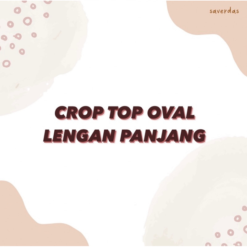 Kaos Croptop Oval Lengan Panjang