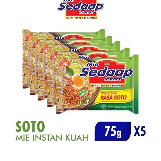 

RXPF118 V44859 Sedaap Mie Instan Soto Bag 75 gr x5