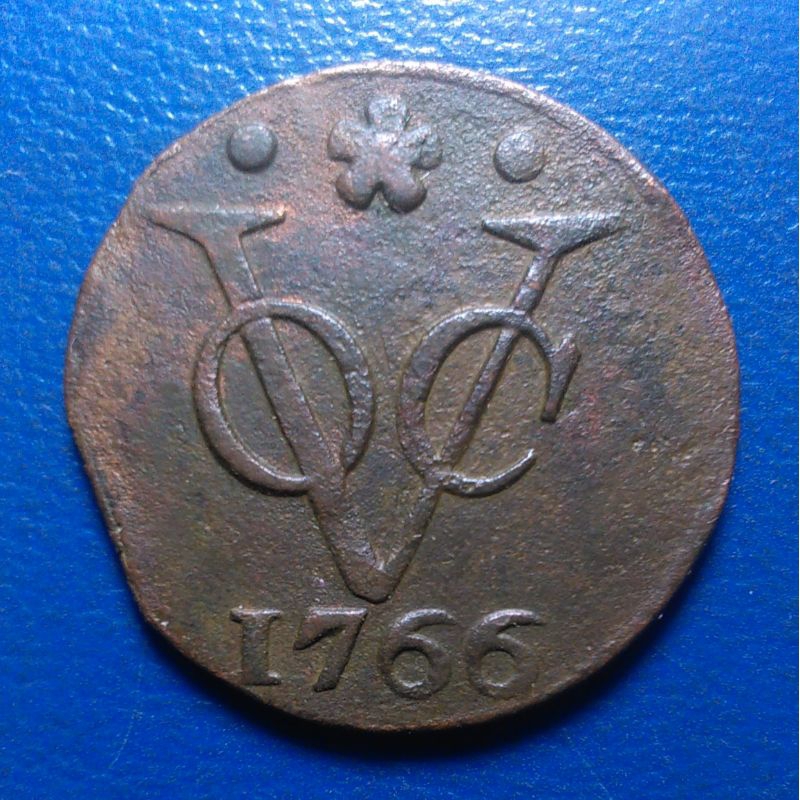 Koin VOC 1 Duit Holland 1766