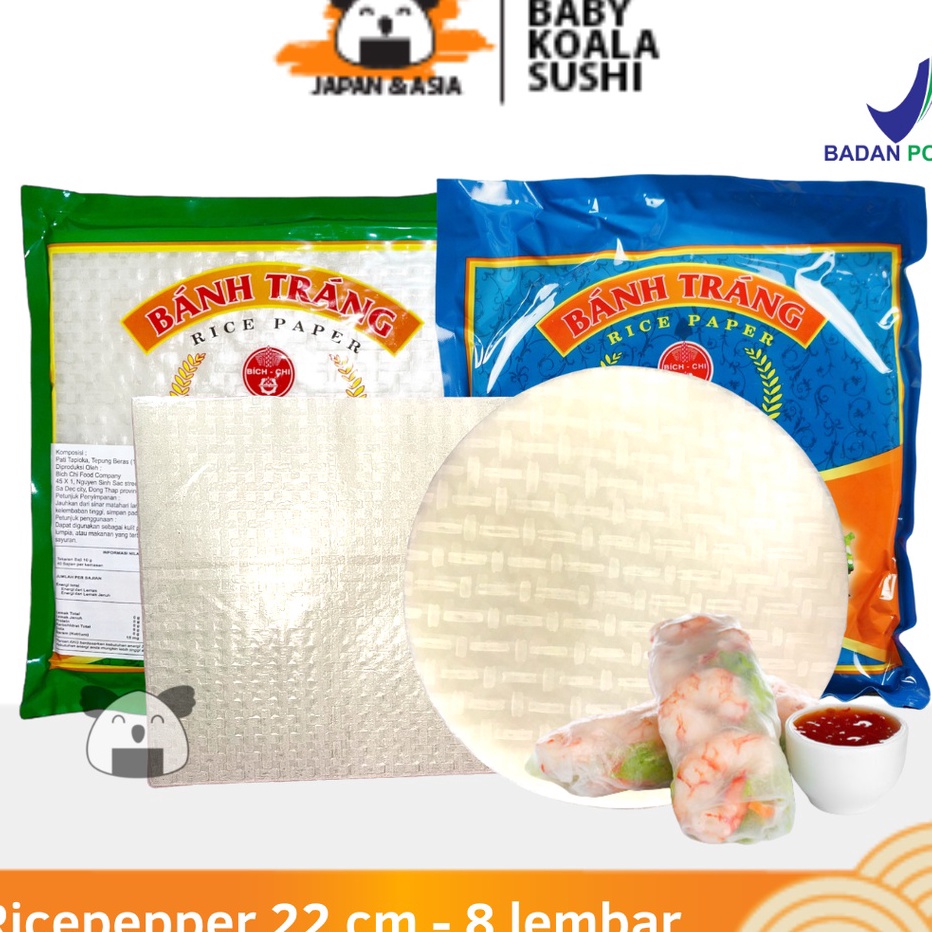 

QRMW646 FSASH SALE BANH TRANG Vietnam Rice Paper 22 cm 8 s Kulit Lumpia Springroll Import