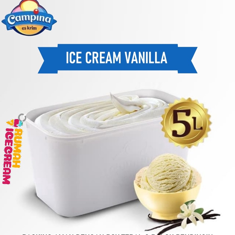 

QQVG236 C6369 Es Krim Vanilla 5 Liter Campina