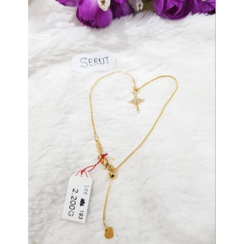Gelang rantai emas 70 ballerina serut