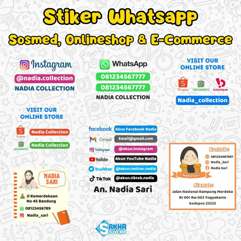 

Stiker Whatsapp Sosmed, Online Shop, dan E-commerce