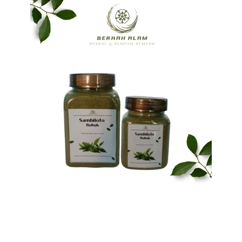 

Sambiloto bubuk 100gr/ daun sambiloto bubuk murni