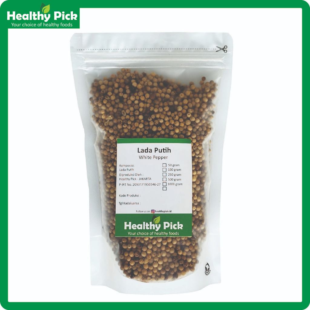 

White Pepper / Lada Putih Utuh 1 Kg / 1000gr
