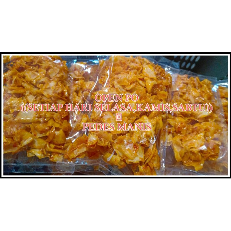 

Keripik Pedas Manis ( slalu redy stock y) dibuat Po supaya tdk terjadi cancel