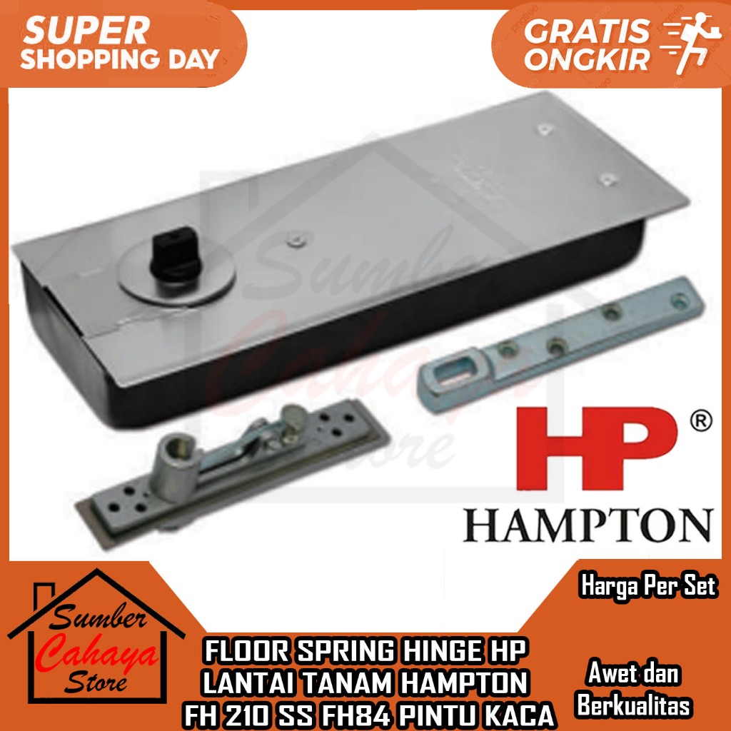 Hampton FH 210 84 Sss Floor Spring Hinge Engsel Lantai Tanam Stainless Stell Stanles Stenlis Alumini