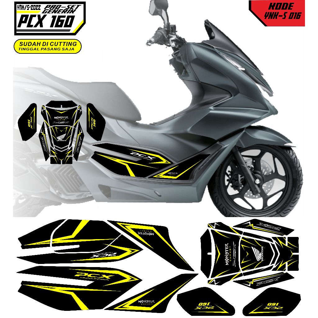 [BISA COD] DECKPAD bawah fullset  pcx 160 / decal pcx 160 / Sticker timbul pcx / Dek pad pcx / carbo