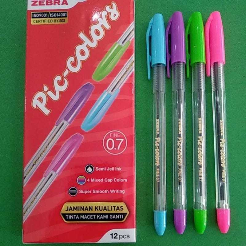 

527- [ SATUAN ] Pulpen Zebra Piccolors Piccandy Fine 0.7mm - Bolpen / Pulpen / Bolpoin / Bulpen