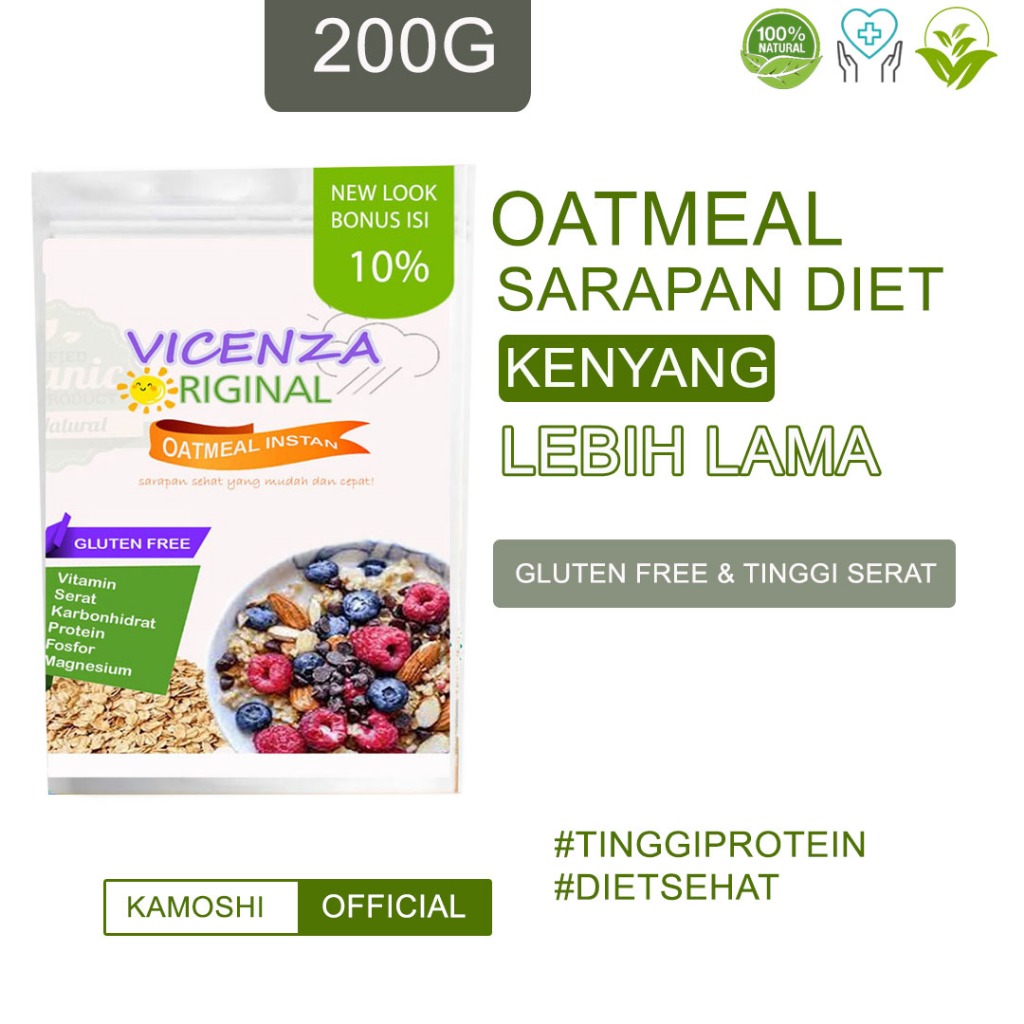

Oatmeal Pelangsing Badan Penurun Berat Badan Sereal Diet Makanan Diet Rendah Kalori Cemilan Sehat Laoats