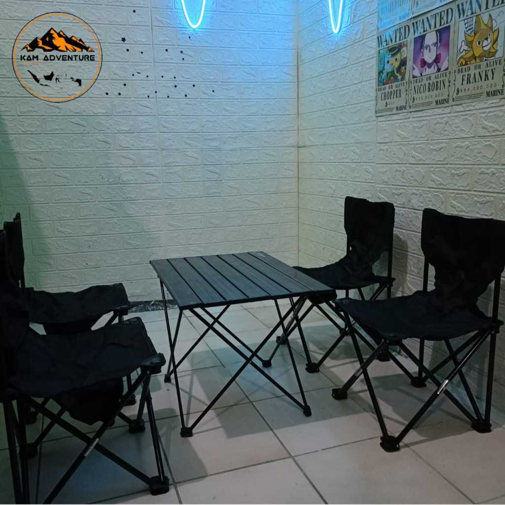 meja kursi set camping outdoor - meja lipat set camping - meja camping - kursi set camping - kursi l