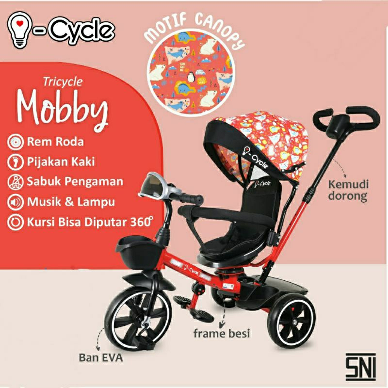 I-Cycle Stroller Anak (Mobby) Stroller Baby/Sepeda Anak Roda Tiga