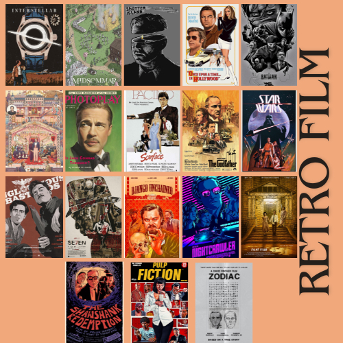Poster Retro Film Isi 18 Pcs | Poster Vintage | Poster Film | Dekorasi Dinding Kamar
