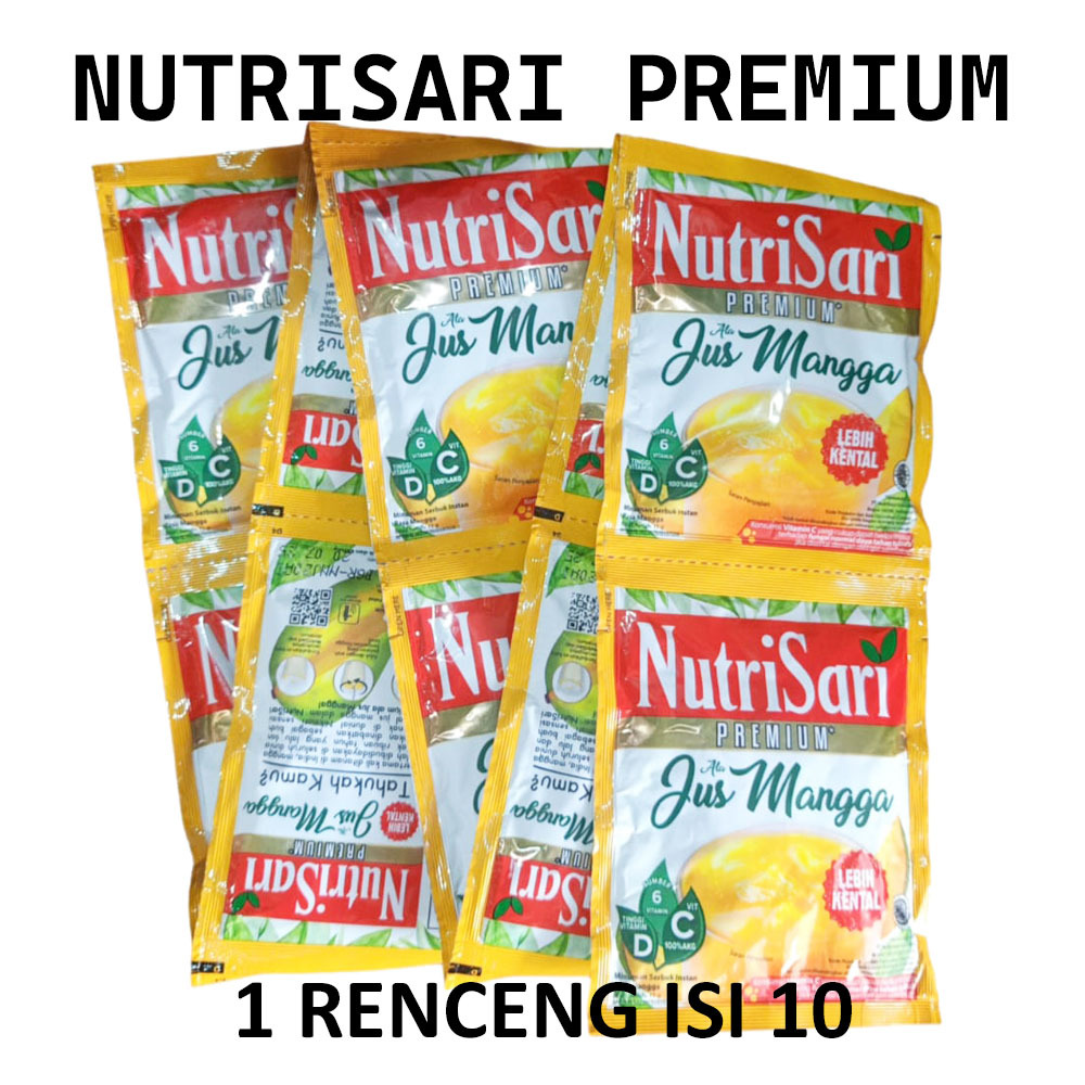 

NUTRISARI JUS MANGGA PREMIUM 15GR RENCENG ISI 10 SACHET