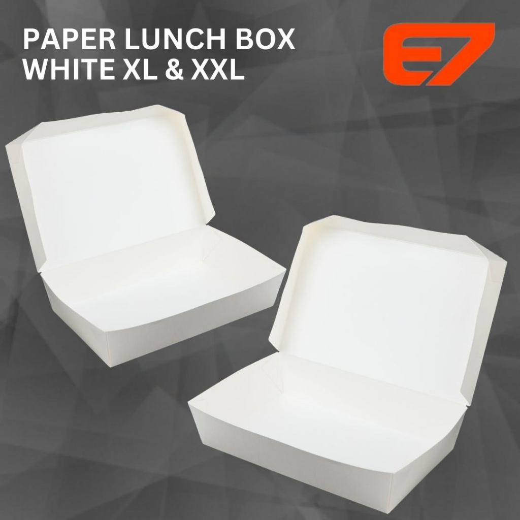 Paper Lunch Box Jumbo Ukuran XL dan XXL - Kotak Makan Kertas, Bento Box,  Lunch Box Take away