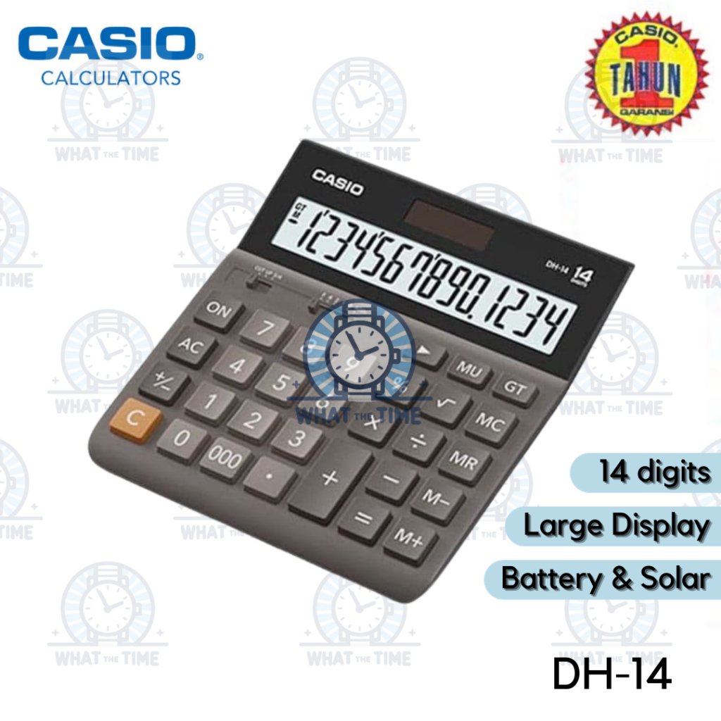 

WTT Kalkulator CASIO DH-14BK Kalkulator DH 14 Meja/Office 14 digit Calculator DH14BK