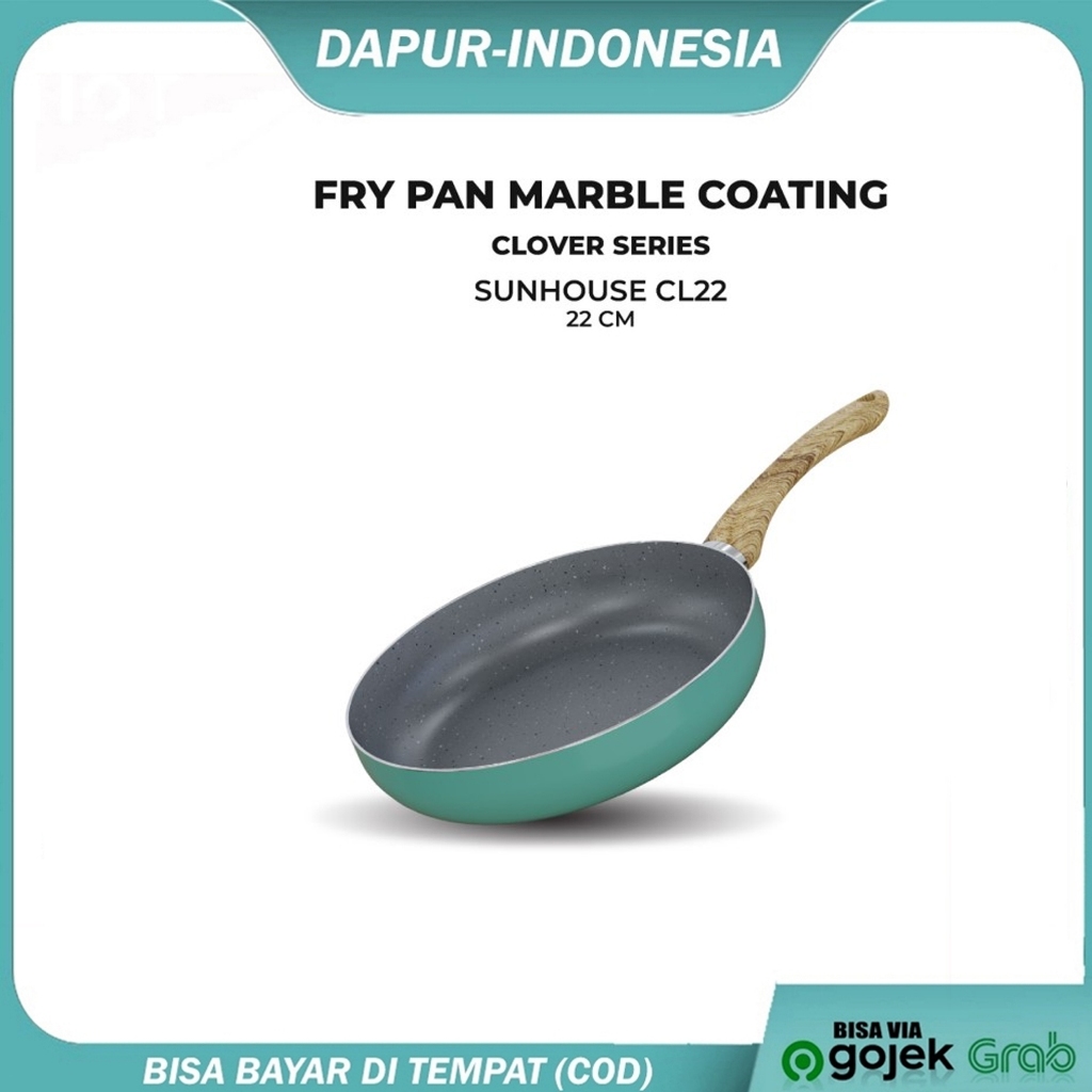 Clover Marble Fry Pan Sunhouse 22cm CL22