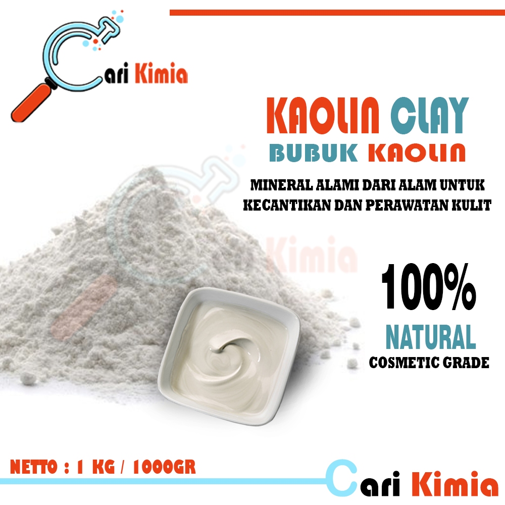 Kaolin Clay 1KG Bubuk Kaolin 1 KG Lempung Kaolin