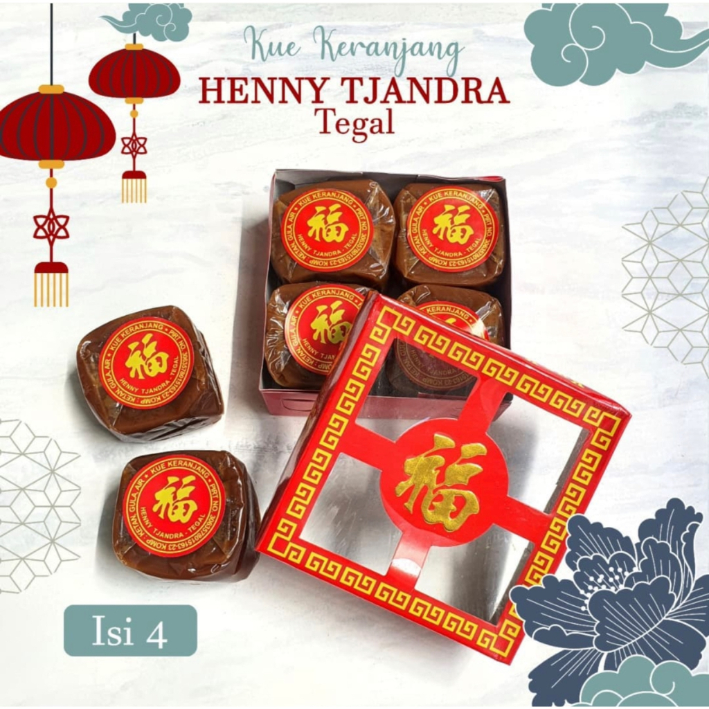 

Kue Keranjang Henny Tjandra isi 4 / Kue Keranjang Imlek Cina / Kue Dodol Cina / nian gao / thiam pan / siap dikonsumsi