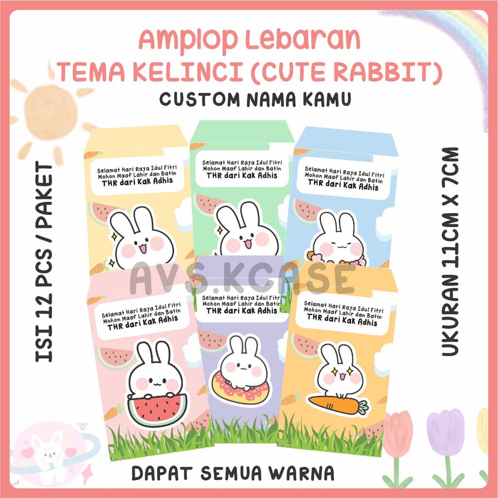 

AMPLOP LEBARAN TEMA KELINCI CUSTOM NAMA KAMU