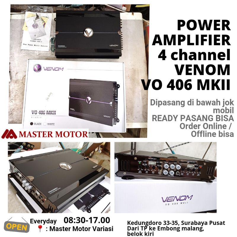 Power Amplifer VENOM DIABLO VO 406 MKII 4 channel Ampli Audio Mobil Brio Xpander Avanza VO 406MKII A