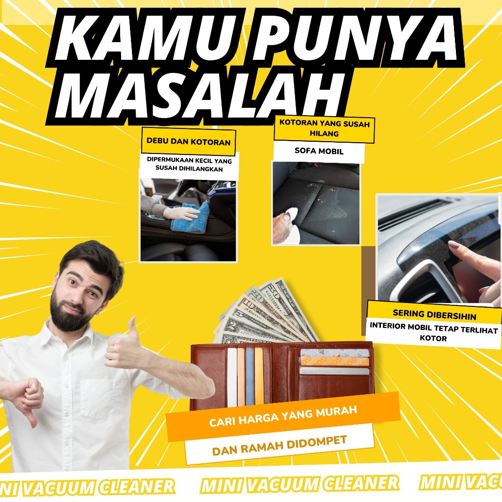 BIG SALE Vacuum Vacum Vakuum Vakum Jet Cleaner Wireless Portable Mini 2in1 Alat Sedot Hisap Penyedot