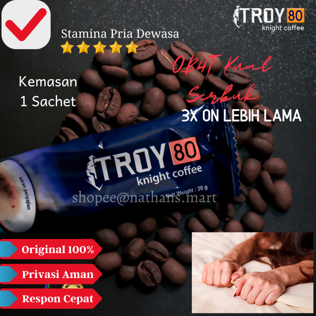 Troy 80 Kopi Stamina Pria Cleng Herbal Tahan Lama 1 Sachet