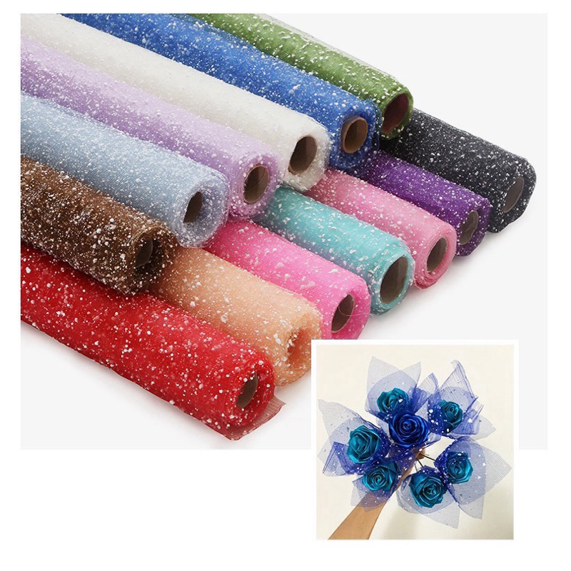 

SNOW TILE ROLL KAIN TILE SALJU PER ROLL KAIN PEMBUNGKUS BUKET BUNGA FLOWER WRAPPING