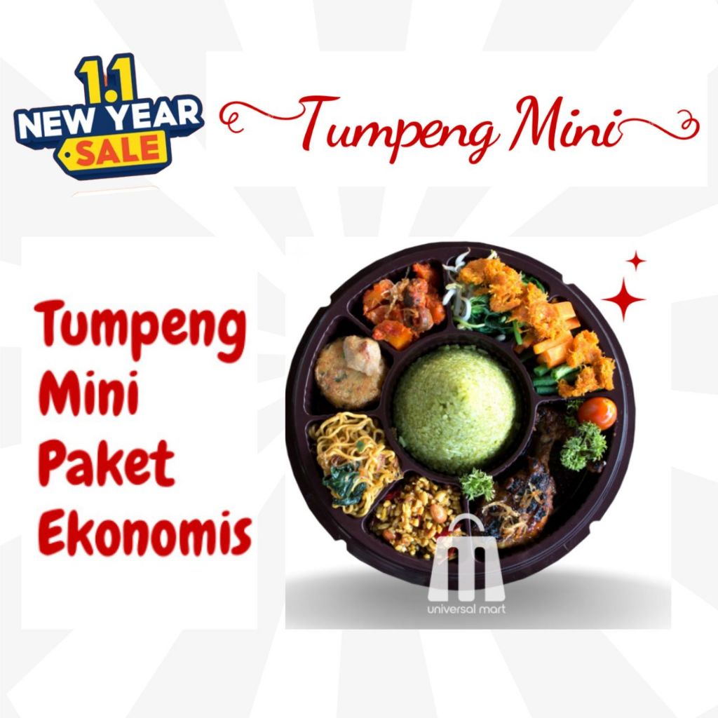 

Nasi Tumpeng mini sekat siap saji Porsi Bervariasi