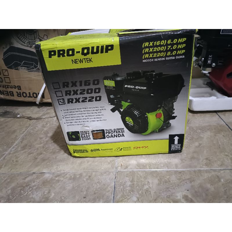 Mesin Penggerak bensin ProQUIP RX 200 8HP Mesin Perahu, mesin gokart , Mesin Giling, mesin Putar