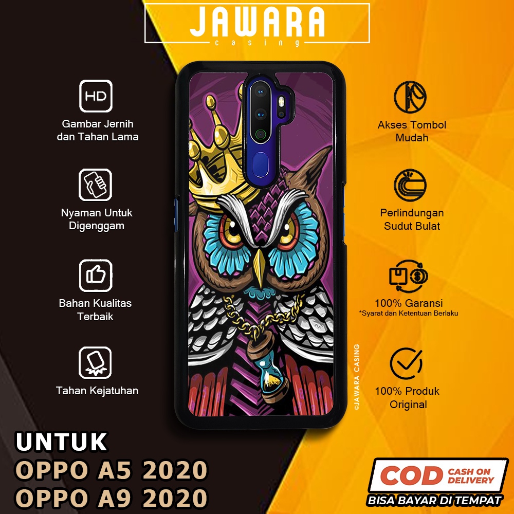 Case Oppo A5 2020 A9 2020 Casing Oppo A5 2020 A9 2020 [OWL] Premium Glossy Case Hp Oppo Jawara Casin