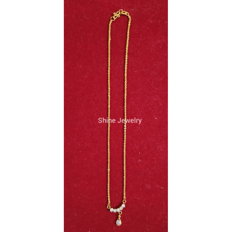 kalung anak mata putih 2gram emas muda