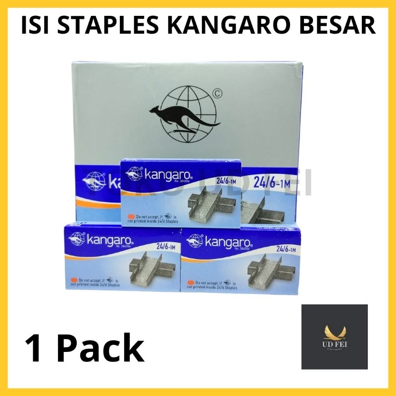 

(1 PACK) Isi Staples Kangaro Besar/ Isi staples Kangaro/ Isi staples kanguru