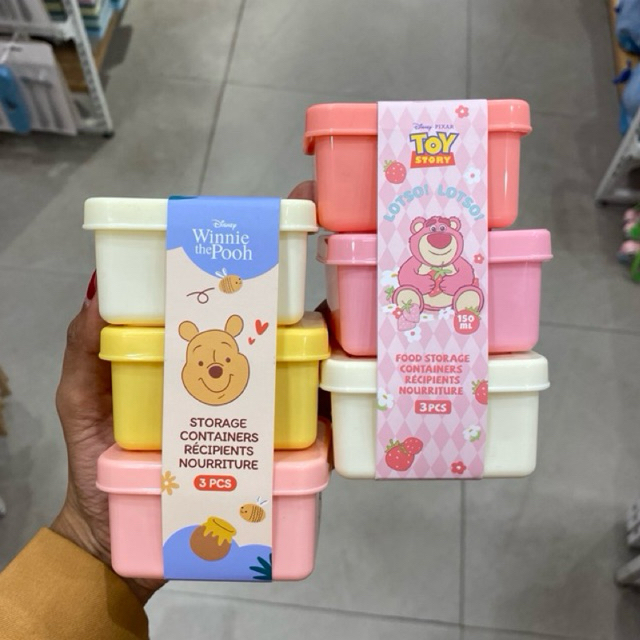 MINISO Disney winnie the pooh bento box fruits theme collection small square food storage containers