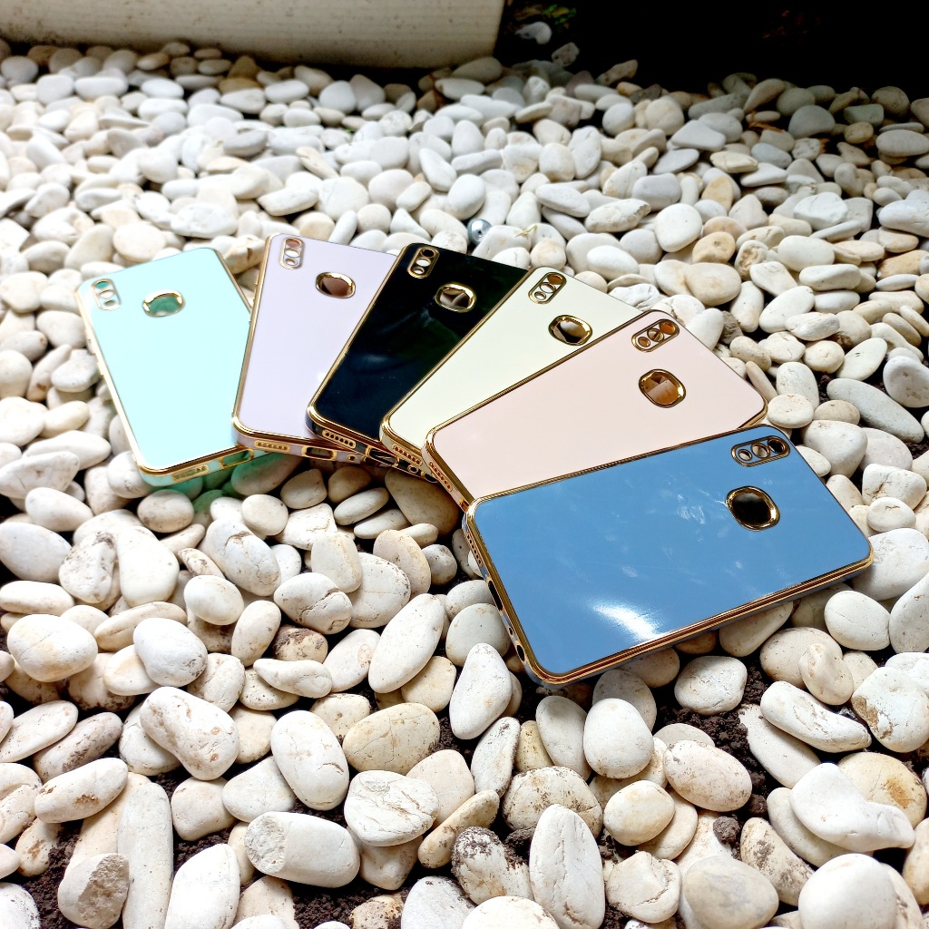 Case Vivo 1723 1727 Softcase Glossy List Chrome Vivo V9 V9 pro Silicone Silikon Kesing Casing