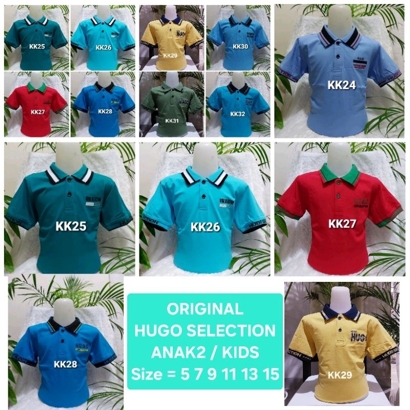 HG KIDS Kaos Kerah Anak HG SELECTION Original - Kaos anak hugO selection