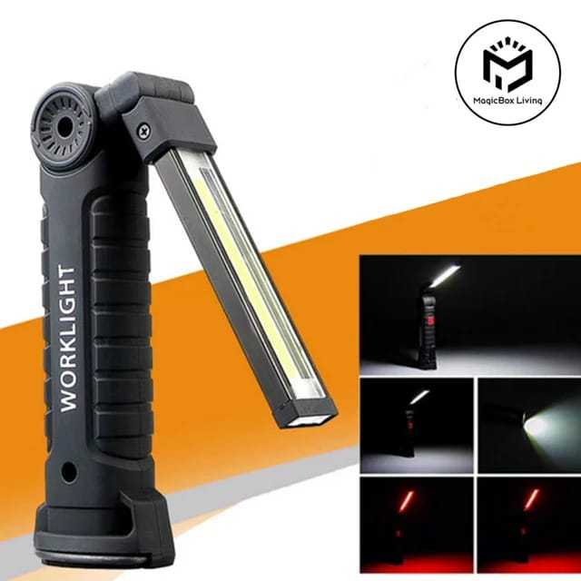 TaffLED Senter Kepala Worklight COB Magnetic Flashlight LED 2000 Lumen Rechargeable Super Terang Lam