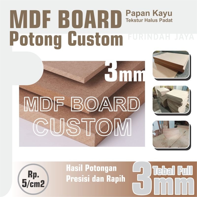 MDF 3mm CUSTOM Potongan