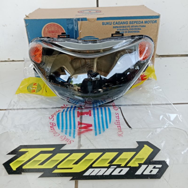 Headlamp mio smile custom hitam oren (win)